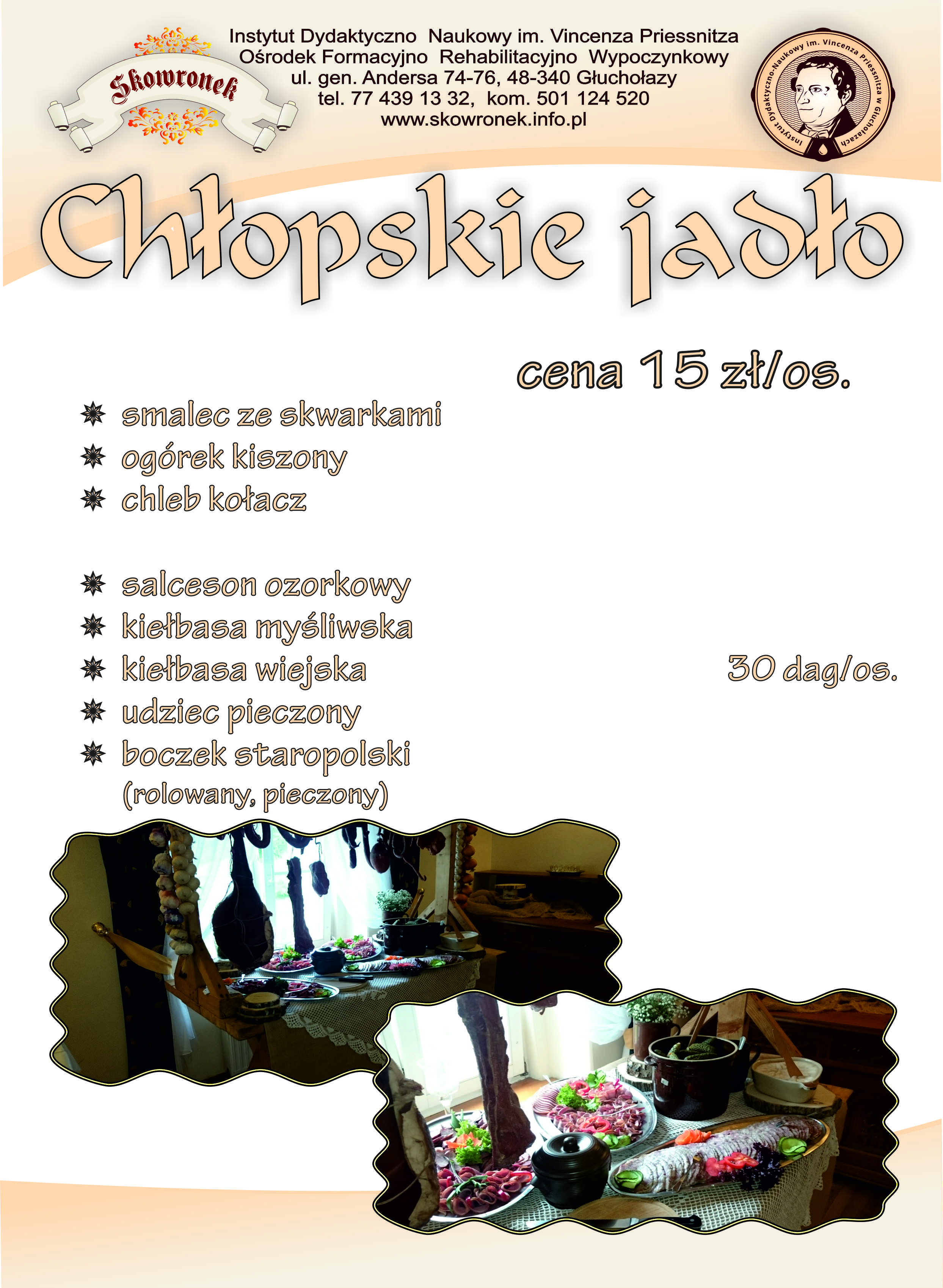 Chłopskie Jadło Plac Konstytucji Menu chłopskie jadło