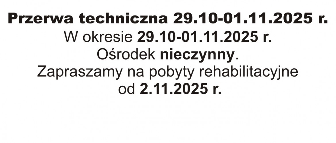 Przerwa techniczna 29.10-01.11.2025 r.